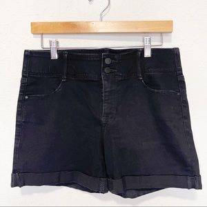 Apt.9 Black Denim Shorts Black Size 10